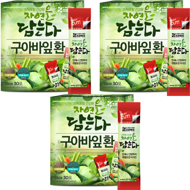 조은약초 자연을 담는다 프리미엄 구아바잎환 스틱, 90g, 3개