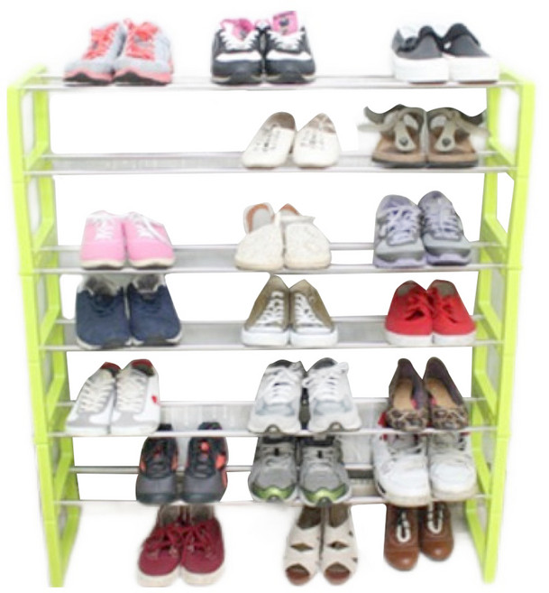 가쯔 신발 정리대 7단 92cm, 그린, 1개