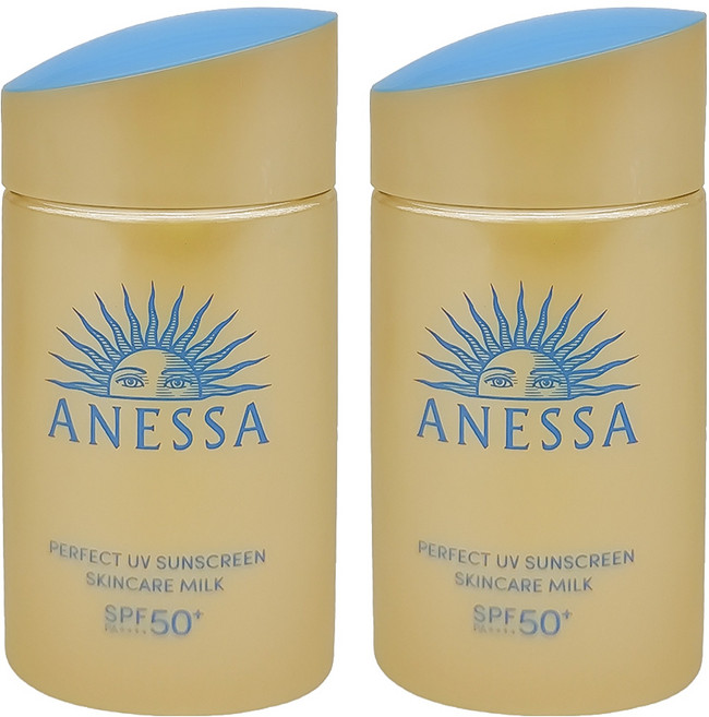 ANESSA 安耐曬 金鑽高效防曬露NA 5X版 全方位UV防護 清爽乳液 SPF50+, 60ml, 2瓶
