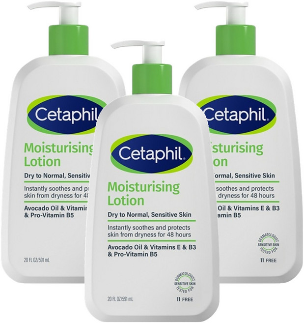 세타필 모이스춰라이징 로션, 591ml, 3개