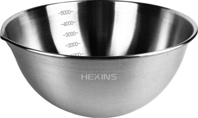 세신 스테인리스 눈금 계량 물코있는 믹싱볼, 단품, 1개