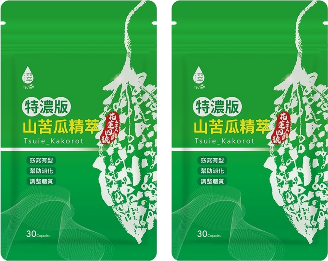 Tsuie 日濢 特濃版山苦瓜精萃, 30顆, 560mg, 2包