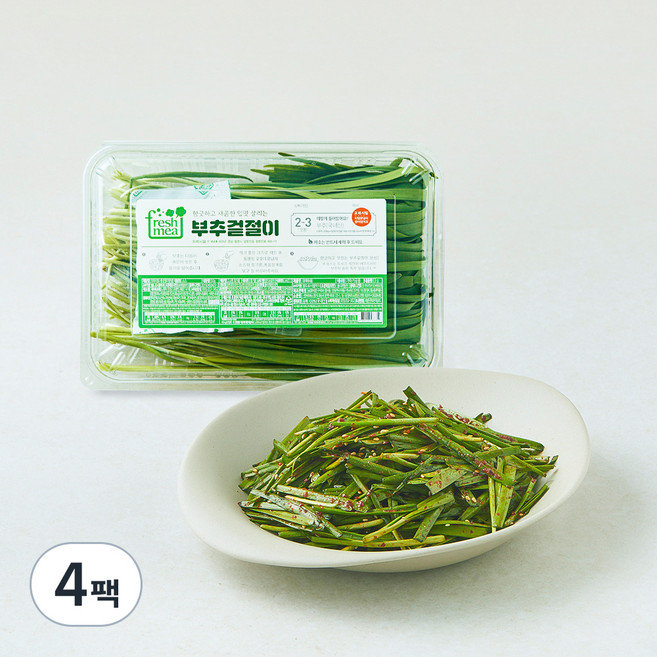 프레시밀 부추겉절이 재료 모음 2~3인분, 250g, 4팩