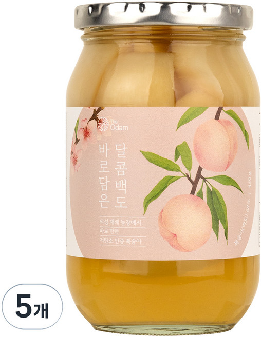 더오담 바로담은 달콤 백도, 5개, 450g