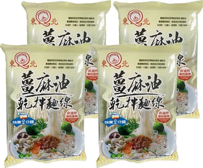 東北製麵 薑麻油乾拌蕎麥麵線, 4包