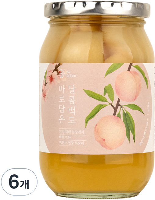 더오담 바로담은 달콤 백도, 6개, 450g