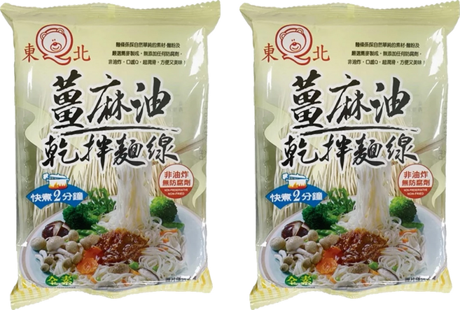 東北製麵 薑麻油乾拌蕎麥麵線, 2包