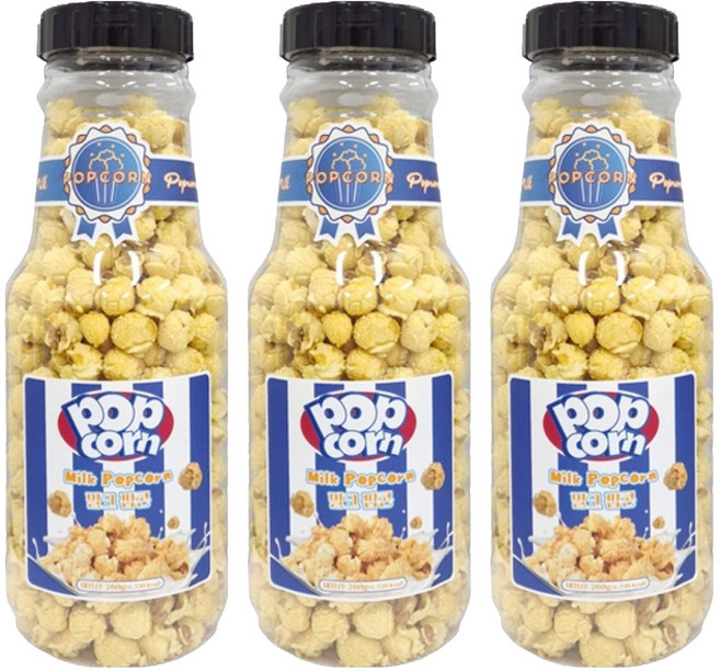밀크 팝콘, 260g, 3개