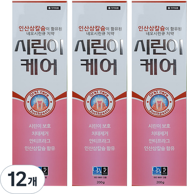시린이 케어 치약, 200g, 12개