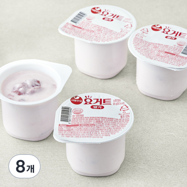 서울우유 요거트 딸기, 85g, 8개