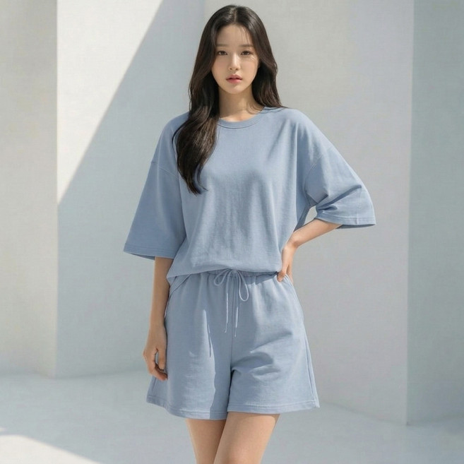 메이첼 오넬드 데일리 베이직 반팔 + 반바지 세트 12674