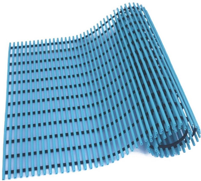 월광 미끄럼방지 욕실매트 튜브형 100 x 60 cm, 하늘, 1개