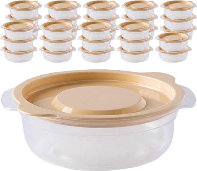 제오닉 라이스나이스 냉동 밥 보관 용기 420ml 옐로우, 40개, 단품