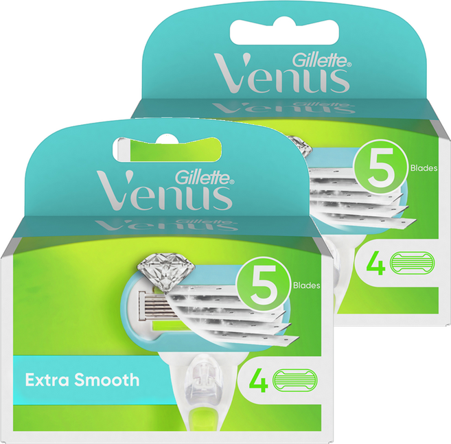 Venus 정품 엑스트라 스무스 여성용 면도날, 2개, 4개입