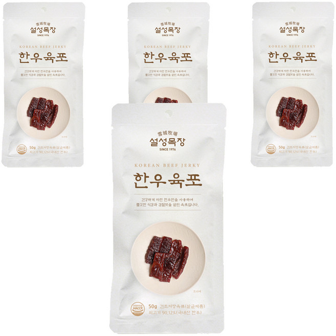 설성목장 한우 육포, 4개, 50g