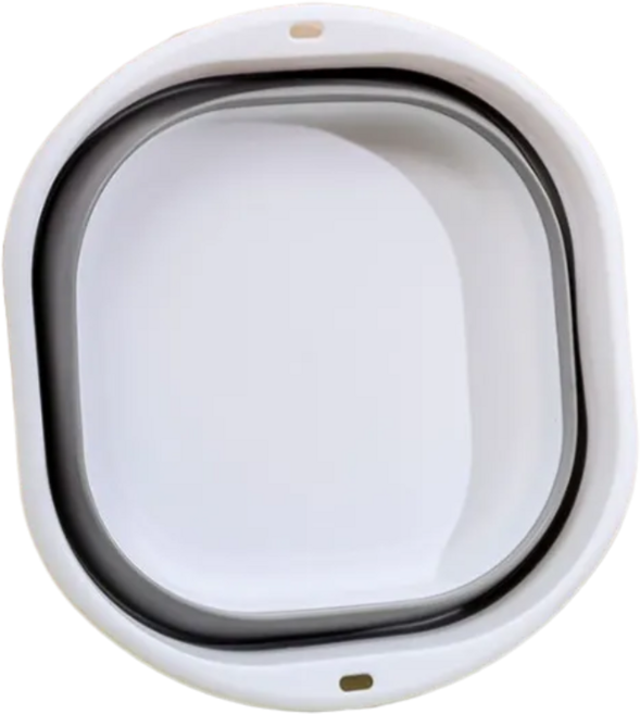 조인메이드 벽걸이 접이식 다용도 대야 바가지, 그레이, 1개