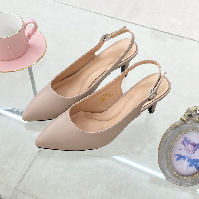 슈카르페 여성용 스틸레토 라텍스 베이직 힐 7cm