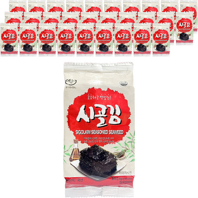 시골 시골김 도시락김, 4g, 32개
