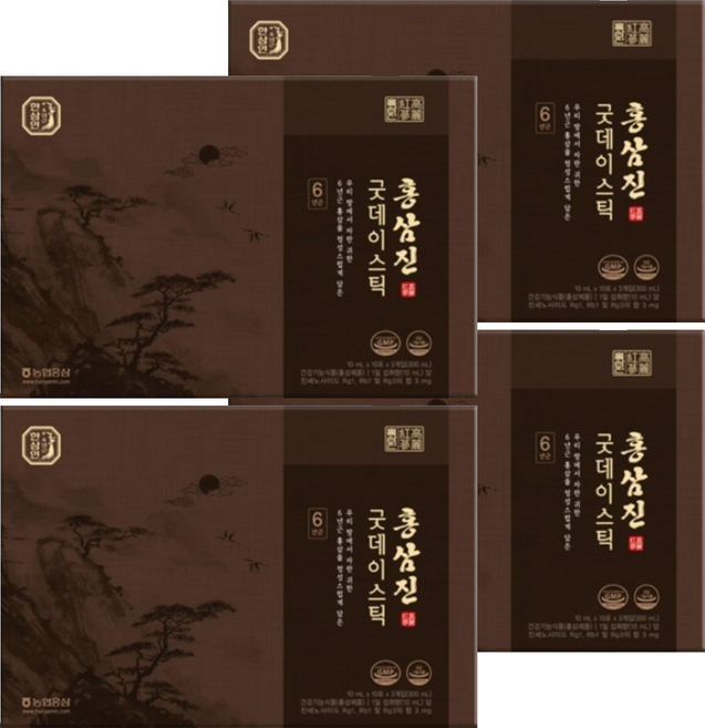 한삼인 홍삼진 굿데이스틱 30p, 300ml, 4개