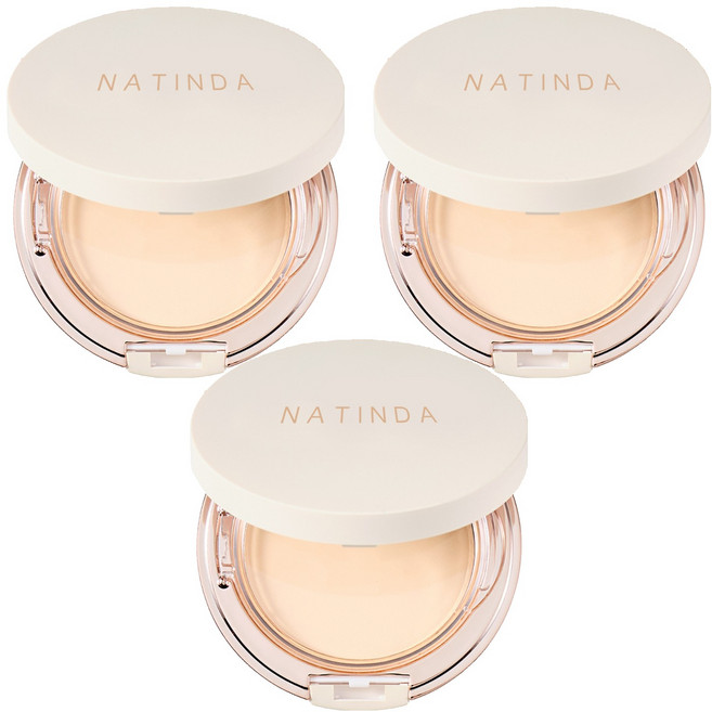 나틴다 오일컷 파우더 팩트, 부드럽고자연스러운23호, 3개