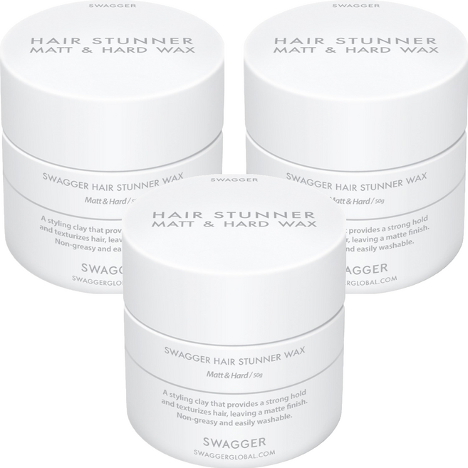 스웨거 헤어 스터너 왁스 매트 앤 하드, 3개, 50g