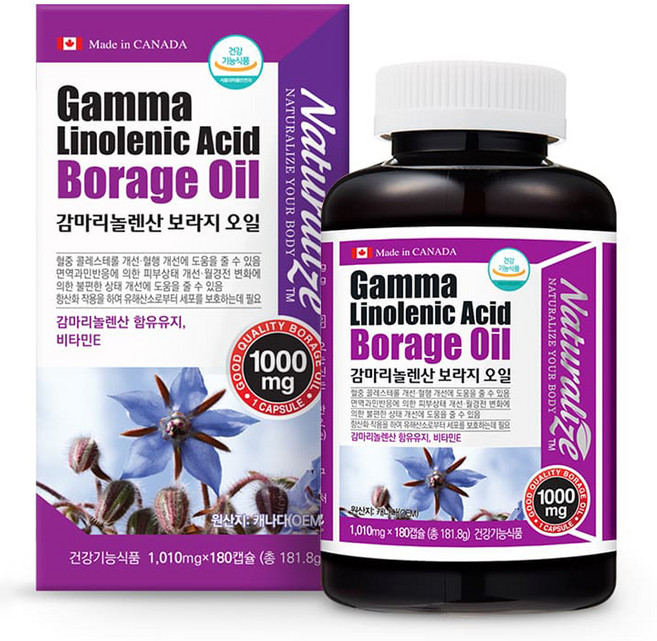 네추럴라이즈 감마리놀렌산 보라지오일, 180정, 1개