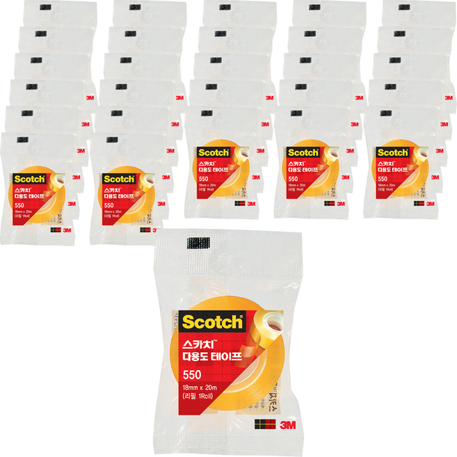 스카치 다용도 테이프 550 리필 18mm x 20m, 28개