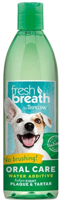 TROPICLEAN 鮮呼吸 潔牙水 無需刷牙 有助於抵抗牙菌斑和牙垢, 473ml, 1瓶