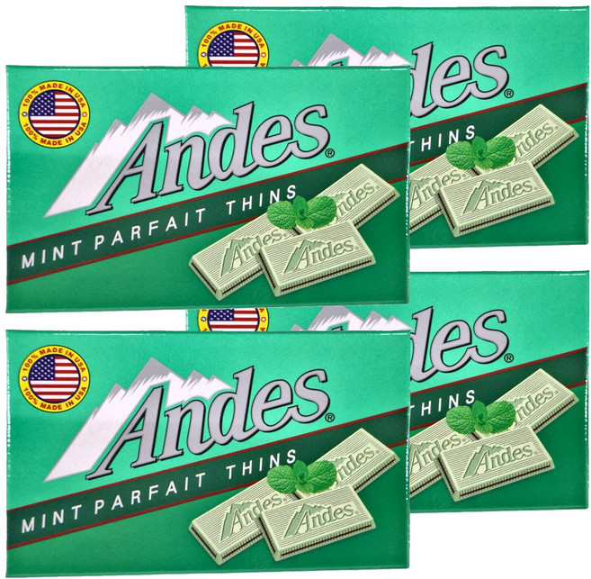 Andes 安迪士 雙薄荷可可薄片, 38g, 4盒
