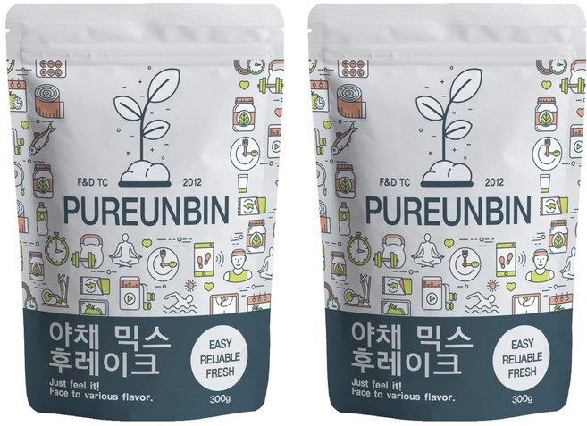 PUREUNBIN 綜合蔬菜脆片, 2個