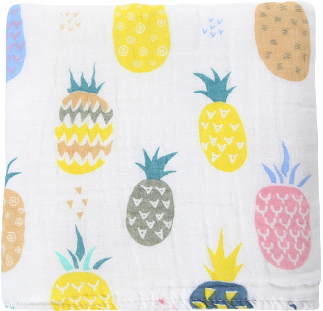 竹纖維三層嬰兒防水隔尿墊 - 棉+竹纖維, 彩色旺來 白色, 1件