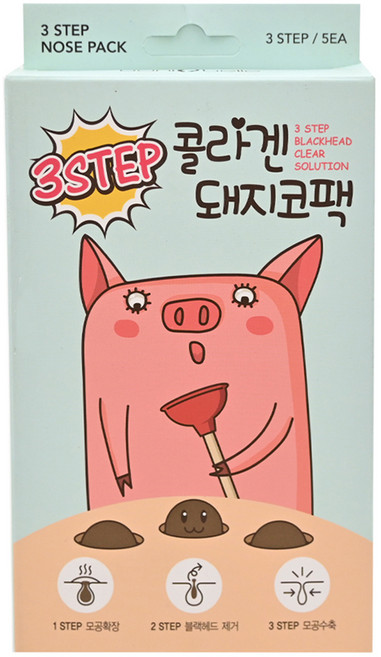 ENOUGH Bonibelle 3步驟小豬妙鼻貼 Set 5入 韓國產, 1組