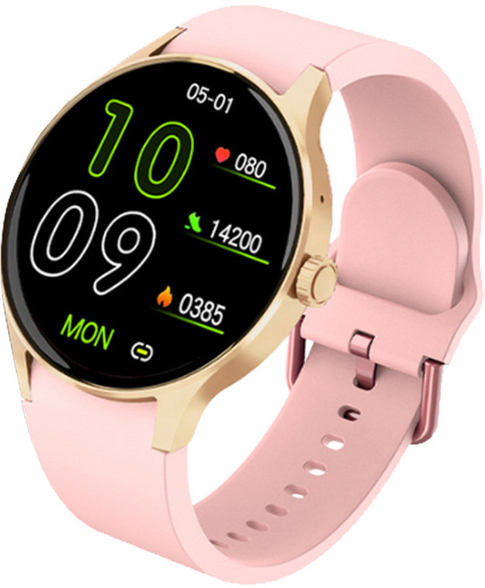 Ergotech 人因科技 心率血氧藍牙通話手錶 SW300 1.43吋AMOLED 陽光下可直視, 玫瑰金