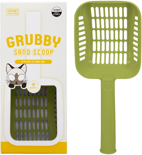 그루비 고양이 두부모래 삽, 골듭 그린, 1개