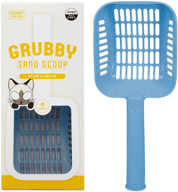 그루비 고양이 두부모래 삽, 파우더블루, 1개