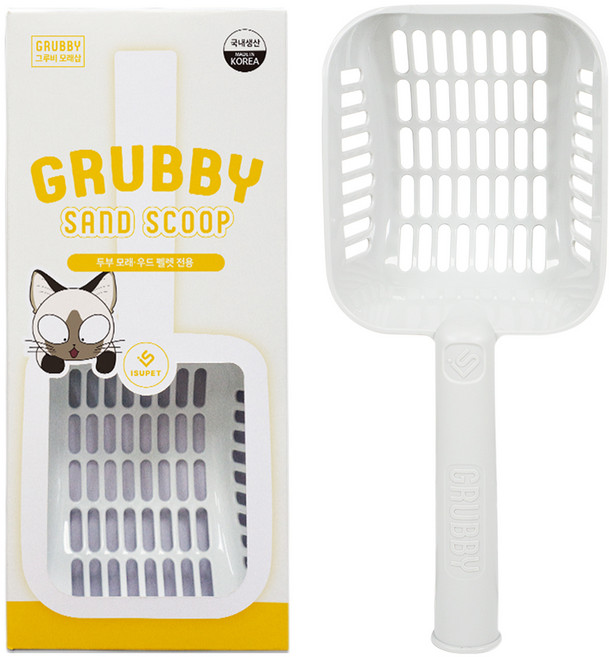 그루비 고양이 두부모래 삽, 스노우화이트, 1개