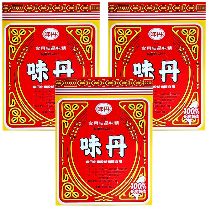 味丹 高級味精, 500g, 3盒