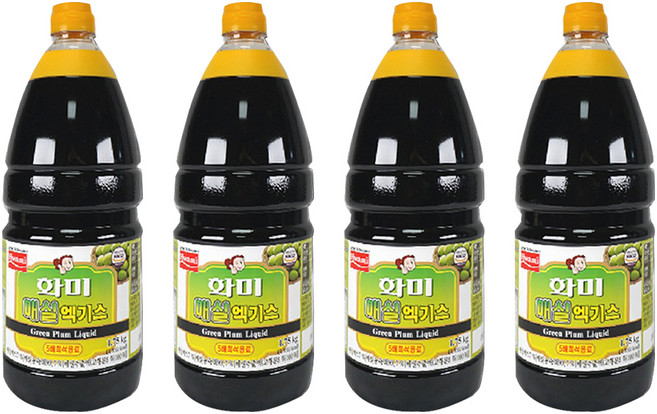 화미 매실 엑기스 5배, 1.75kg, 4개