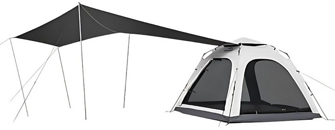 Naturehike 挪客 Ango自動帳篷 天幕款 CNK2550WS010 大(210 x 210 x 165cm) 7.8kg, 山谷灰, 3人