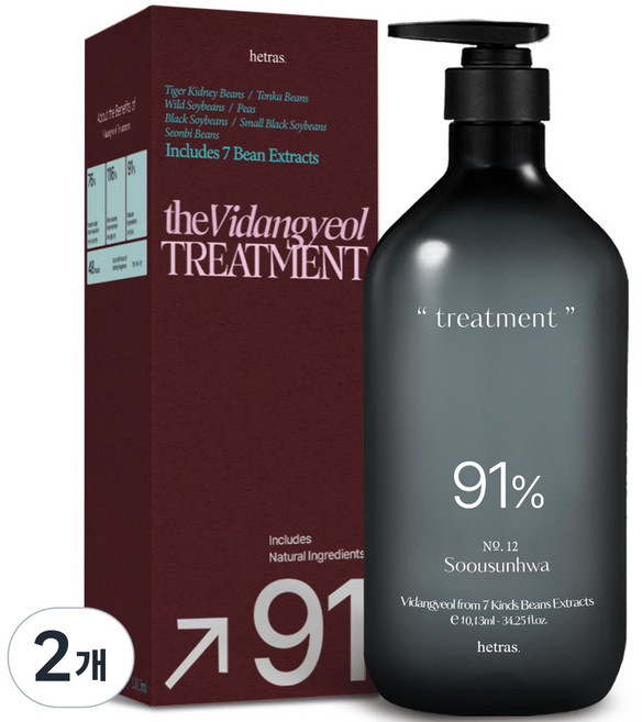 헤트라스 비단결 퍼퓸 헤어 트리트먼트 수선화, 2개, 1.013L