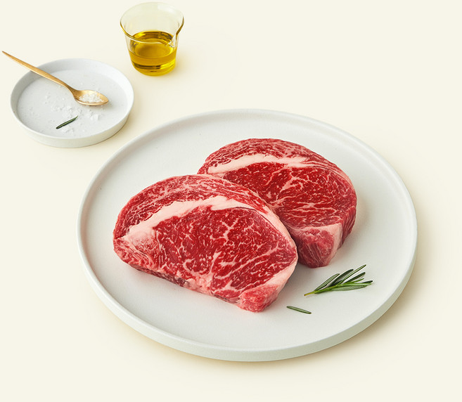 미국산 프라임 립아이 등심 스테이크용 (냉장), 500g, 1개