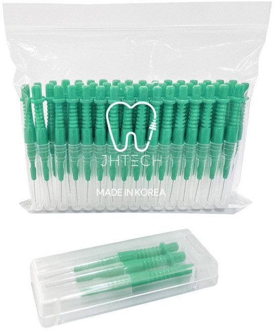 주현테크 스마일브러쉬 치간 칫솔 I형 SS 민트, 0.9mm, 50개입, 1개