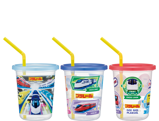 Skater 3只入可疊放吸管杯 SIH3ST 320ML, 新幹線, 1組
