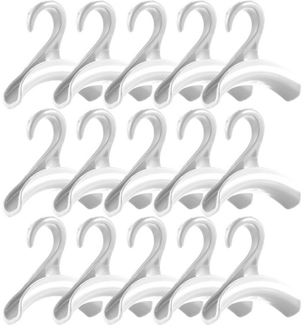 코지웰 아치형 가방 걸이 옷장 문 수납 후크, 화이트, 15개