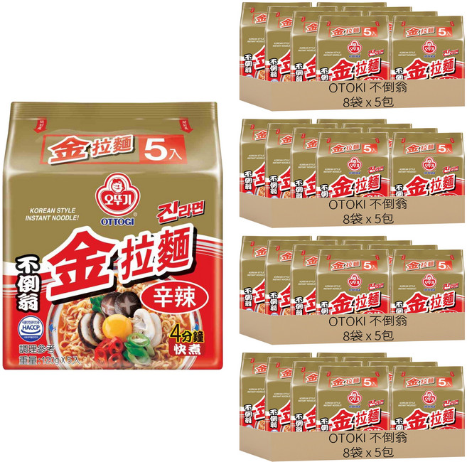OTOKI 不倒翁 金拉麵 辛辣 120g, 160包