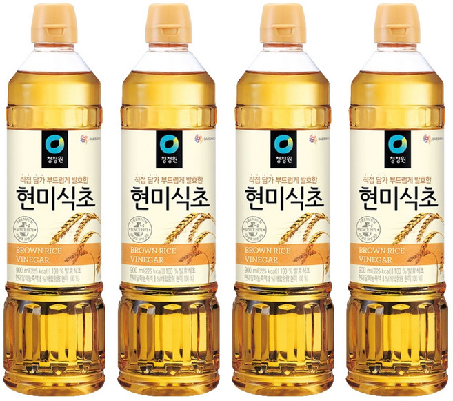 청정원 현미식초, 900ml, 4개
