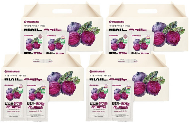 참앤들황토농원 자연을 담은 맛있는 레드비트즙, 2.4L, 4개