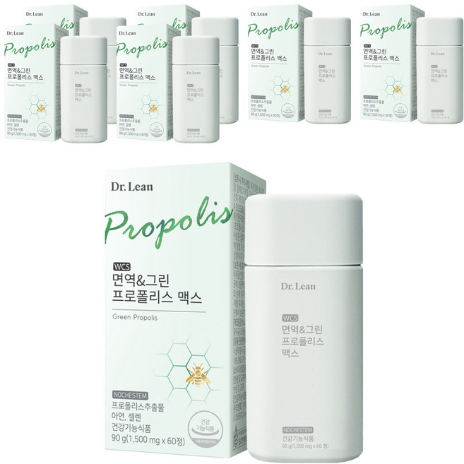 닥터린 WCS 면역 & 그린 프로폴리스 맥스 90g, 60정, 7개