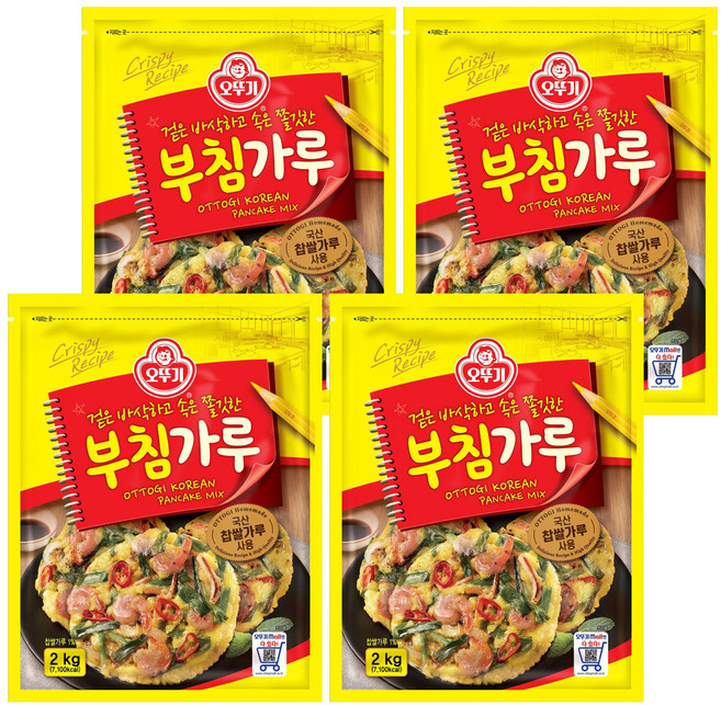오뚜기 부침가루, 2kg, 4개