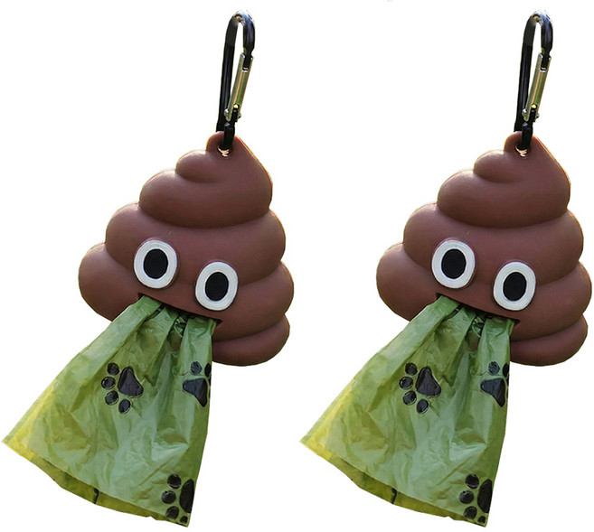 세이코코아 똥모양 배변봉투 케이스, 혼합색상, 1개입, 2개